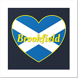 Brookfield Scotland UK Scotland Flag Heart Posters and Art